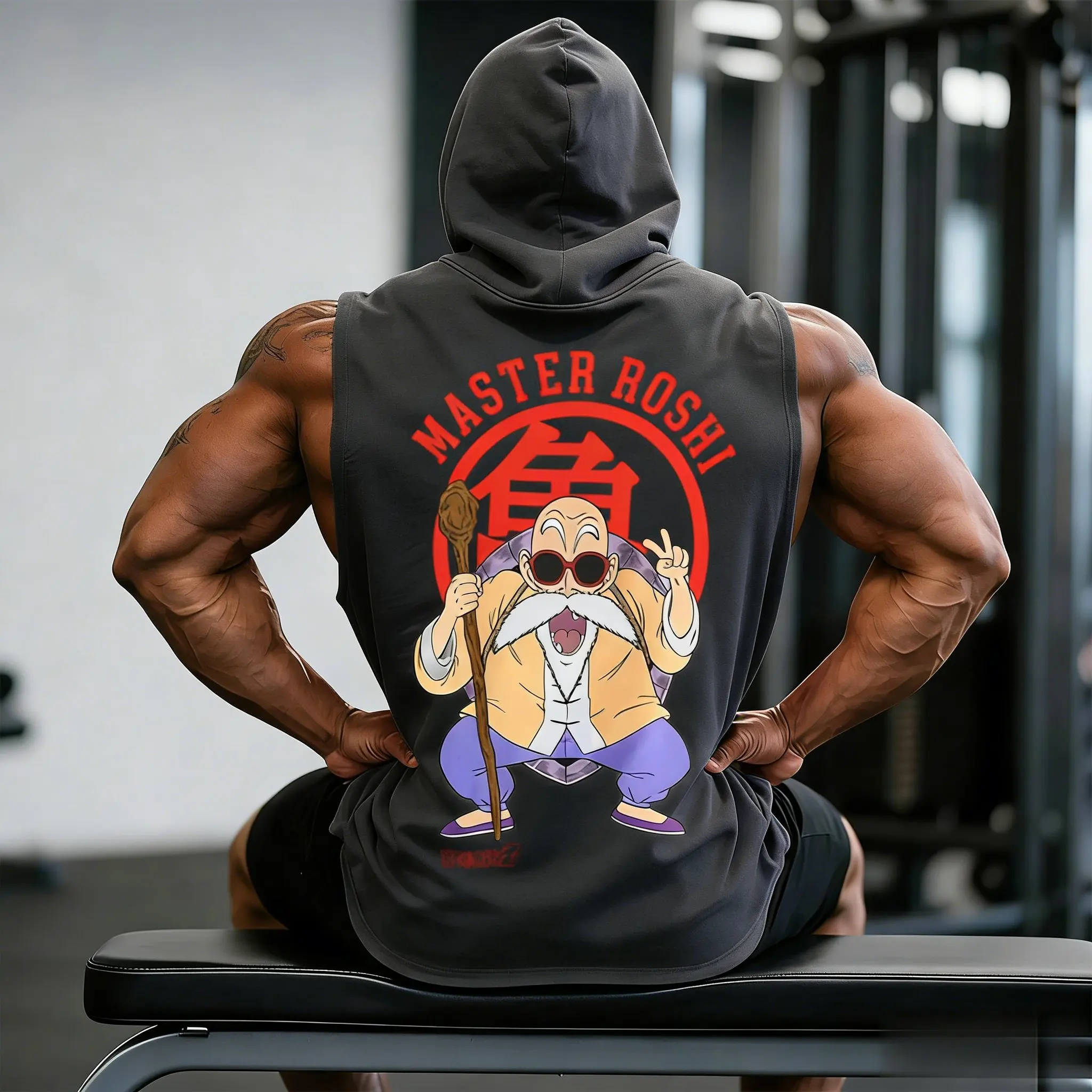 Dragon Ball Master Roshi Übergroßes Gym-Tanktop 2026 Anime Herren Tanktop Lässiges Ärmelloses T-Shirt Grafik-Tee Sommer Y2k Streetwear