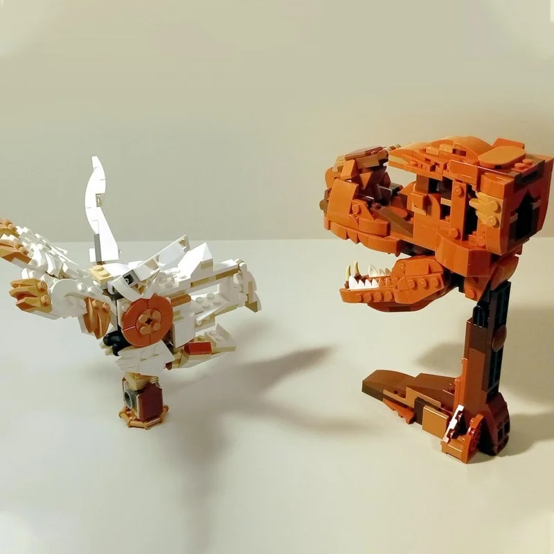 480 قطعة MOC حفريات الديناصور الخالق 3 1ed نموذج بناء اللعب كتل العمارة تجميع فكرة الطوب هدية الكريسماس عيد ميلاد