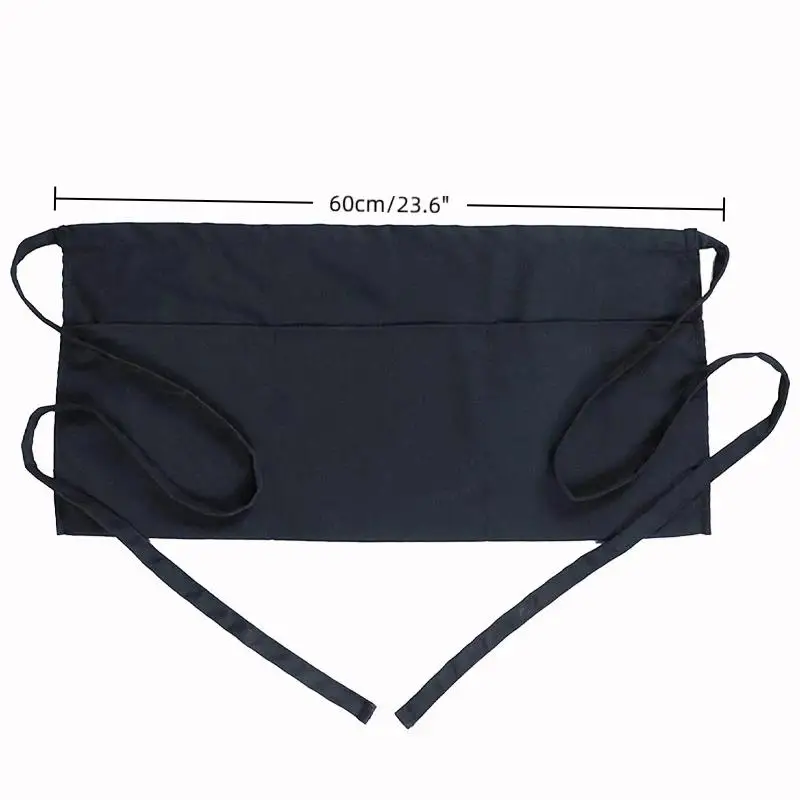 1 Piece Kitchen Canvas Apron Ladies Restaurant Waitress Apron With Extended Waistband And Reinforced Seams Half Apron