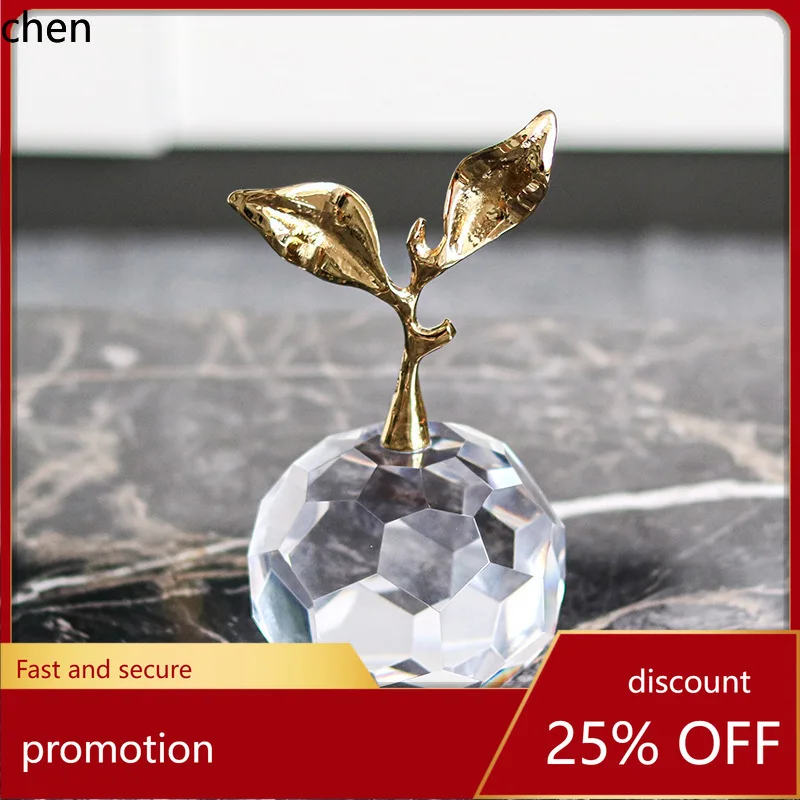 

H1 Creative Crystal Apple Ornament for Living Room TV Cabinet, Dining Table, Coffee Table, Artistic Fruit Decorative Item