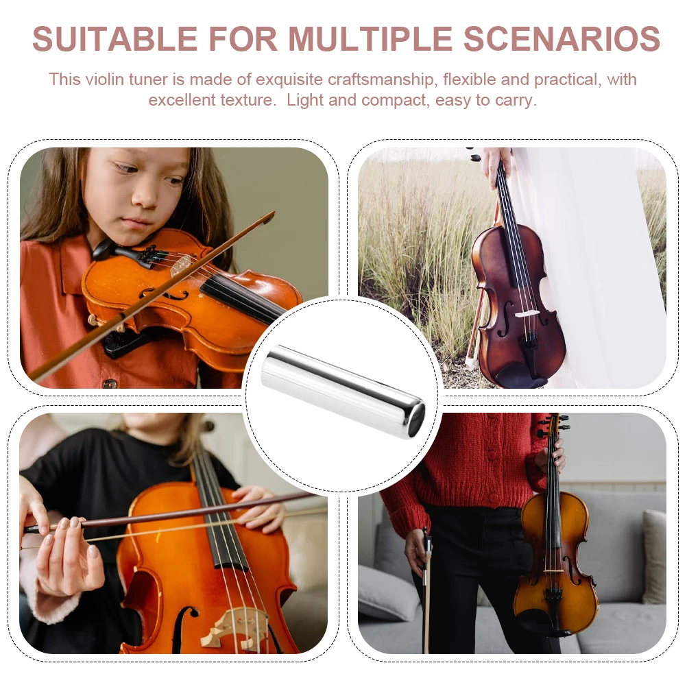 

Stainless Steel Professional Metal Tuning Tool Portable Compact Pitch Training Device For Violin Erhu Mandolin Instruments Tuner