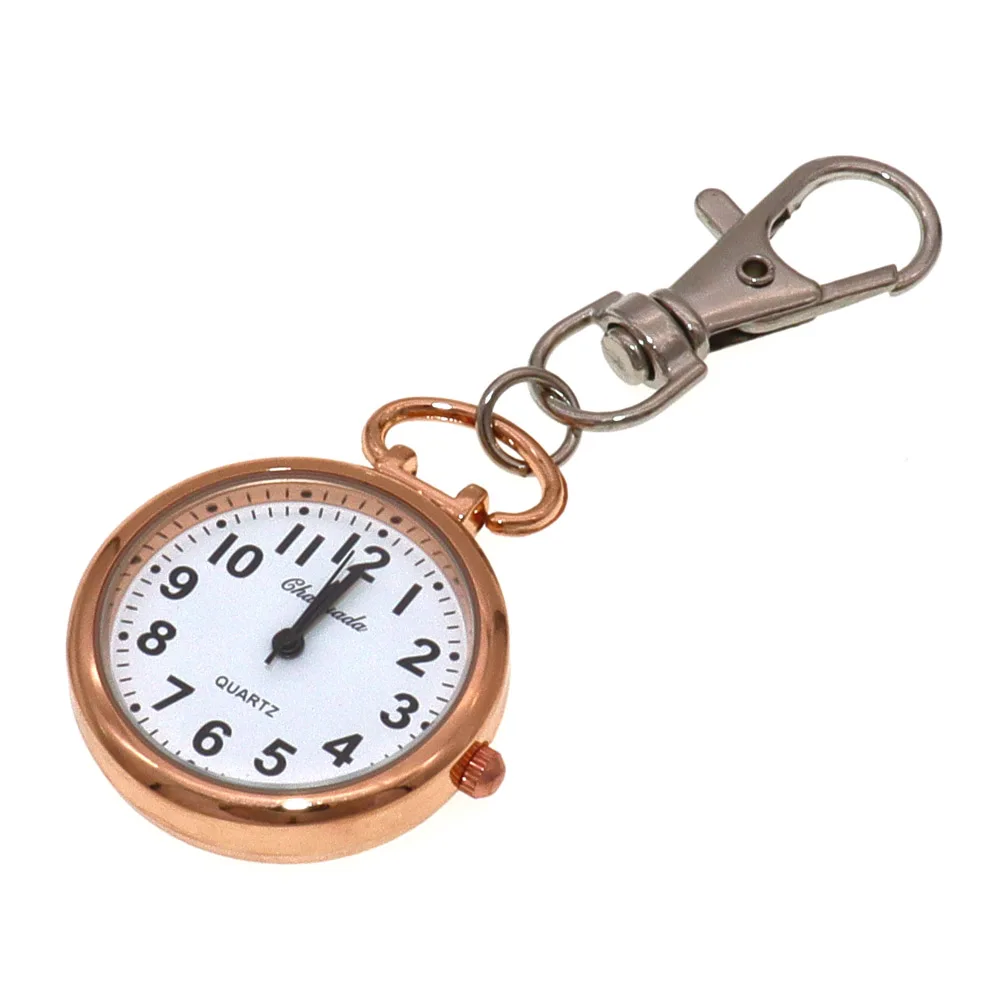 Reloj de bolsillo de alta calidad para hombre y mujer, colgante de cuarzo con bolsa de regalo, cadena de reloj para estudiantes, llavero, relojes de llave