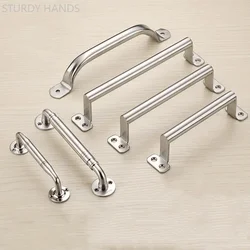 1pc Stainless Steel Barn Door Handle Kitchen Cabinet Handles Desk Drawer Knobs Door Knobs for Interior Doors Furniture Hardware
