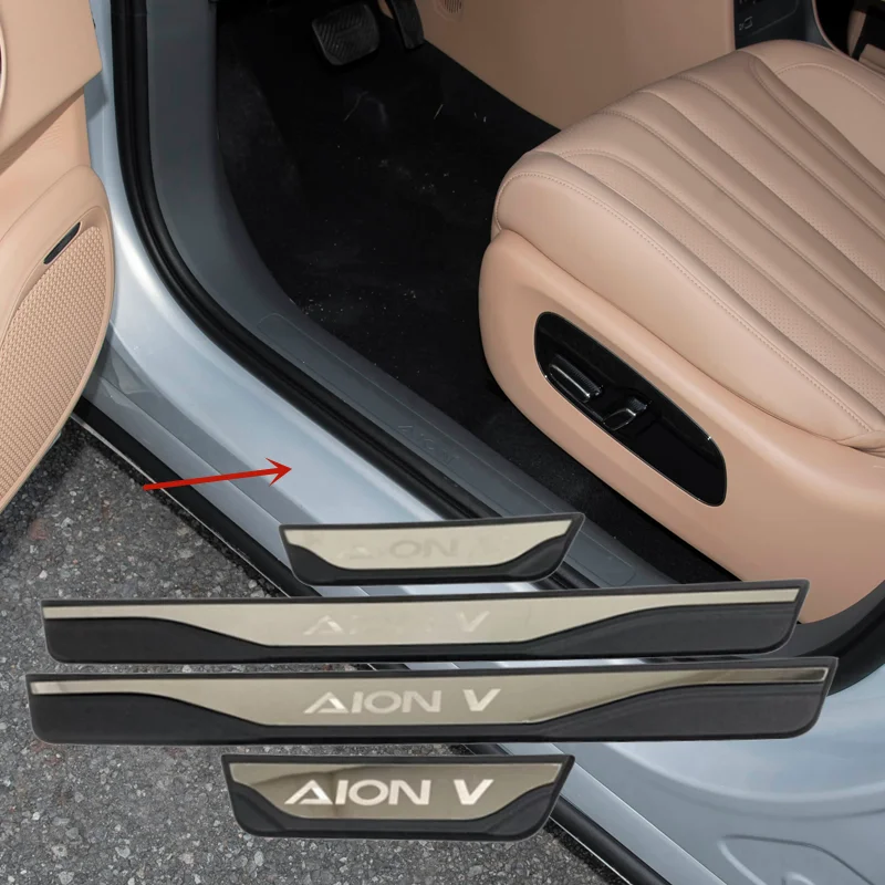 

Для GAC AION V 2025 автомобильные аксессуары, накладка на порог, накладка на педаль, накладка, авто внешний протектор порога, пластиковая наклейка