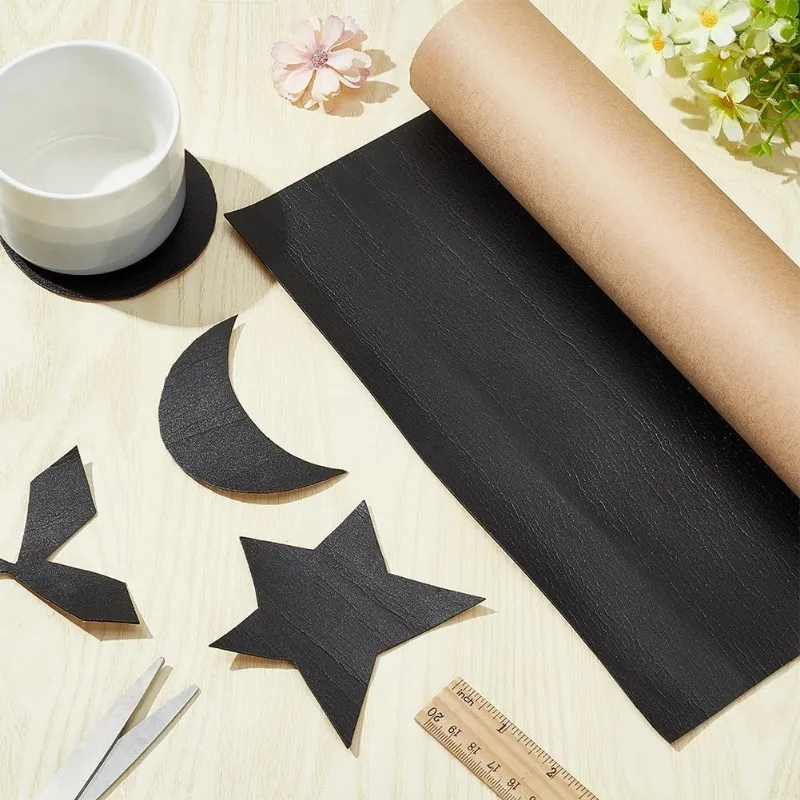 1 Roll 78.7x11.8 Inch Adhesive EVA Foam Roll 1mm Thick Black Foam Sheet EVA Sponge Foam Rubber Sheet for Gap Filling