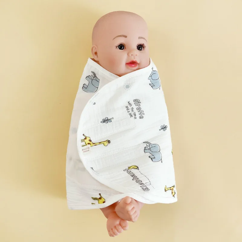 Cotton Baby Swaddle Blanket Newborn Anti Startle Swaddling Wrap Muslin Baby Sleeping Blanket for New Born Thin Summer Bedding