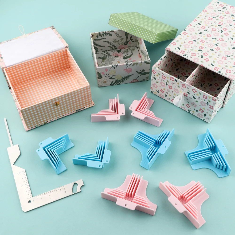 Corner/Divider Assembly Clamps for Box Making Scrapbooking Crafts Card Stencil Corner Guides Chipboard Boxes Tool