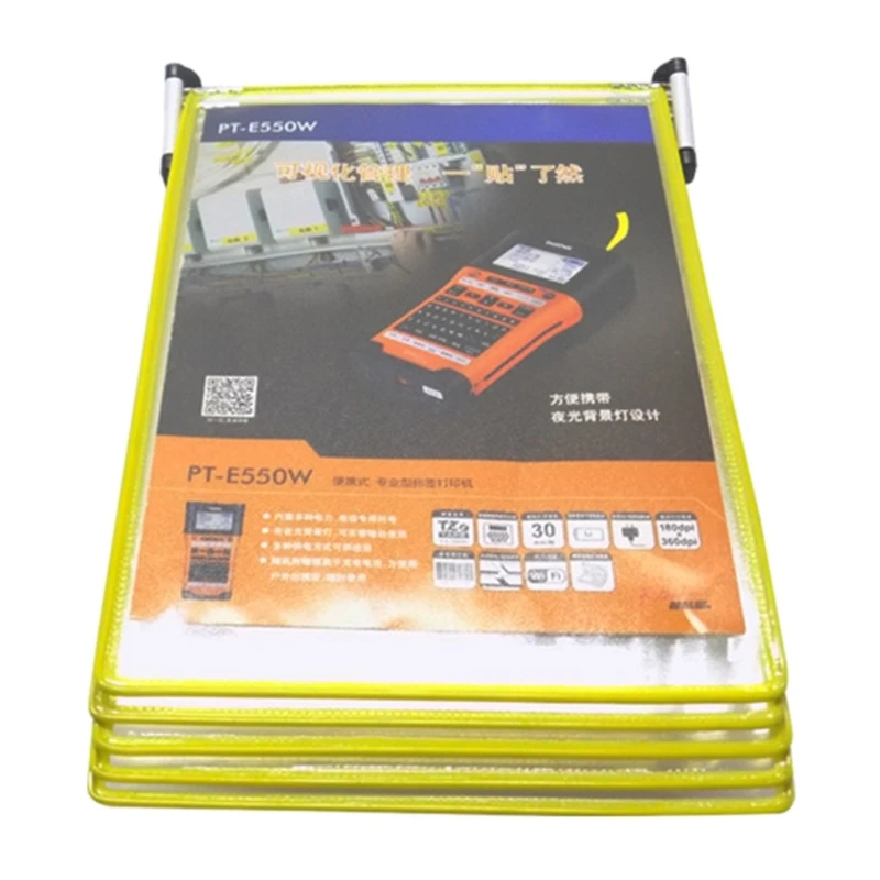 

Vertical/Horizontal Wall Mounted Reference System 5 Easy-Loading Display Pocket for Warehouse, Laboratory