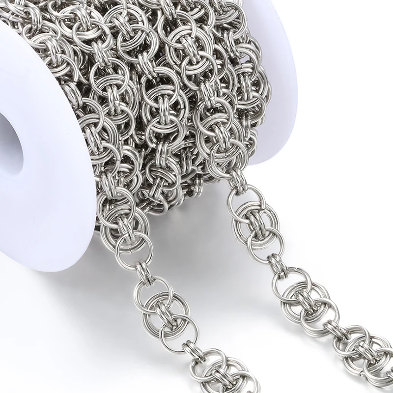 

1Meter Stainless Steel 10mm Round Rings Handmade Chain For Jewelry Making Materials DIY Necklace Bracelet Supplie Accessories