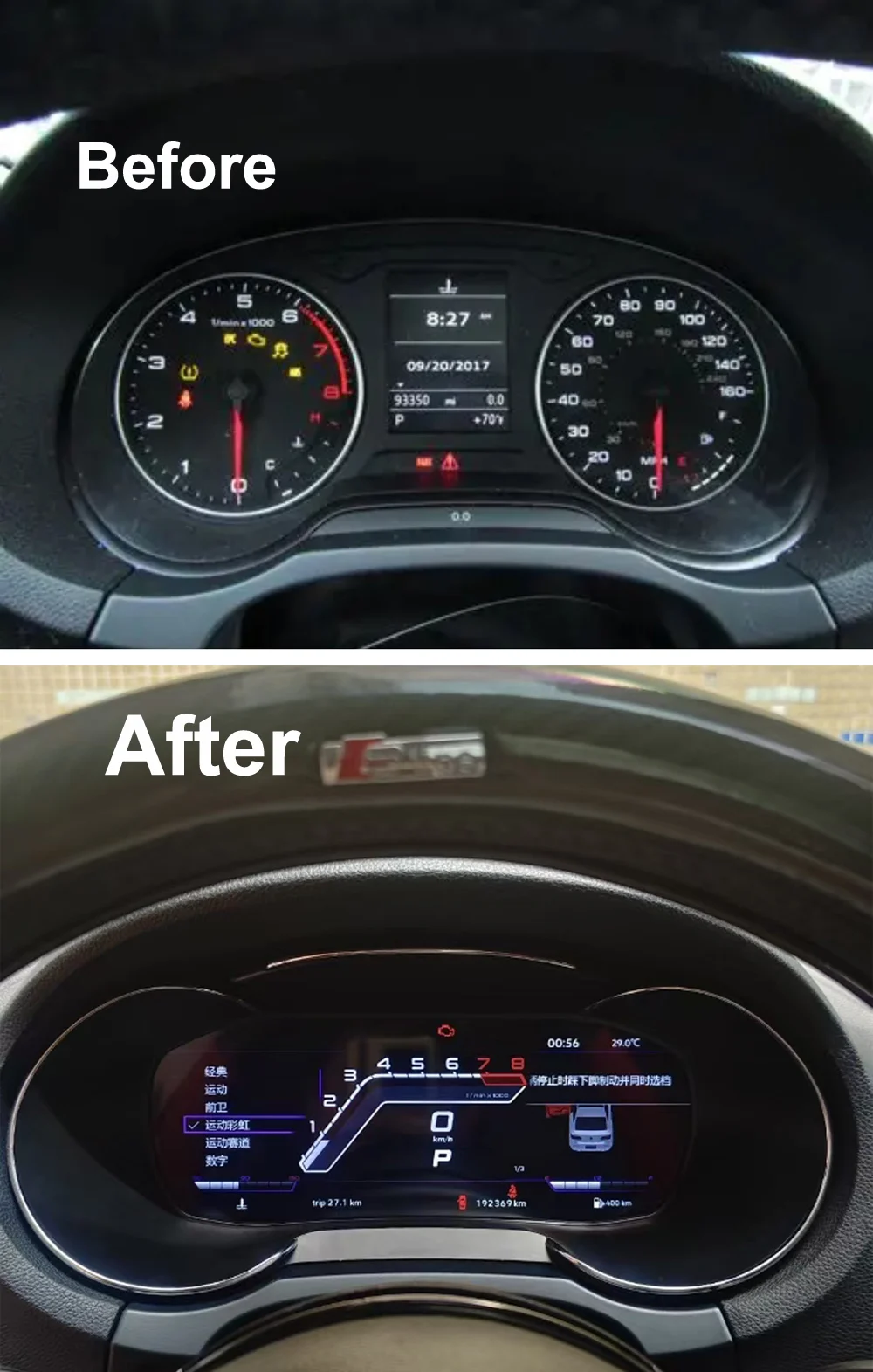 

Digital Speedometer for Audi A3 Gauge Instrument Cluster Virtual Cockpit 2013 2014 2015 2016 2017 year