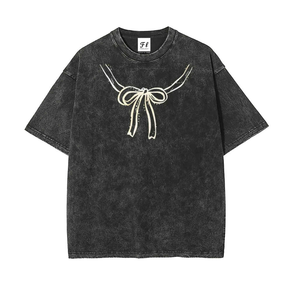 T-Shirt d'été Style américain, vêtements de rue Harajuku, col rond, manches courtes, t-shirts graphiques délavés, vêtements Y2k pour femmes