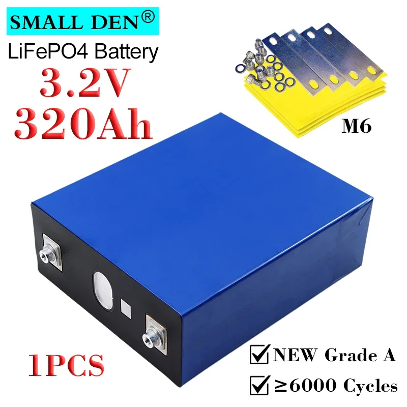 

Новый 3,2 В 320 Ач Lifepo4 аккумуляторная батарея 3C высокой мощности DIY 12 В 4S 24 В электромобиль солнечный инвертор RV солнечный литий-железный элемент