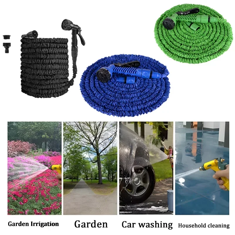7.5M 15M Expandable Magic Hose High-Pressure Car Wash 7Water Spraying Functions Water Gun Home Garden Watering Hose Garden Hose