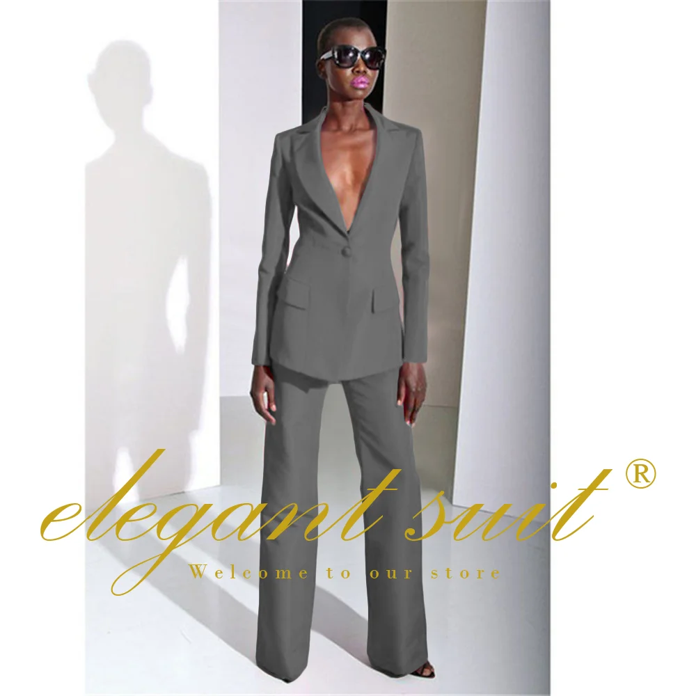 2-Piece Suit for Women, Straight Trousers and Formal Uniform, Casual Fashion, Custom