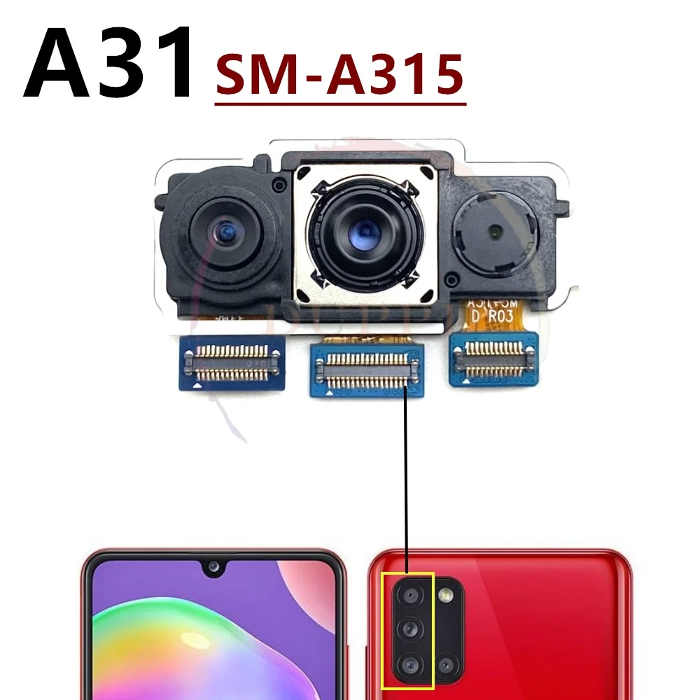 Rear Front Camera For Samsung Galaxy A21 A31 A41 Selfie Facing Backside Frontal Back Camera Module Flex Spare Part