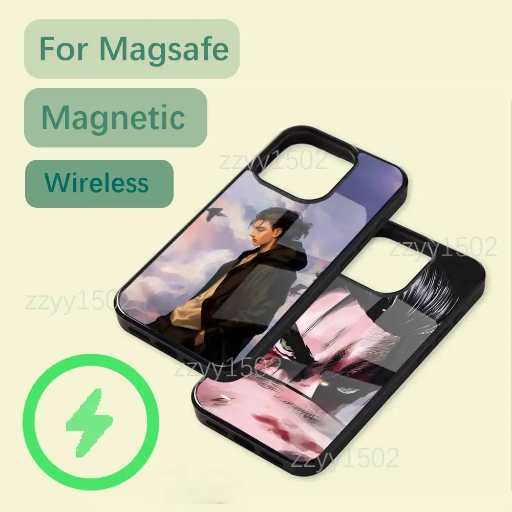

A-Attack On Titan E-Eren Yeager Phone Case For iPhone 17,16,15,14,13,12,11,Pro,Max,Plus,Mini,SE4,E Magsafe Wireless Charging