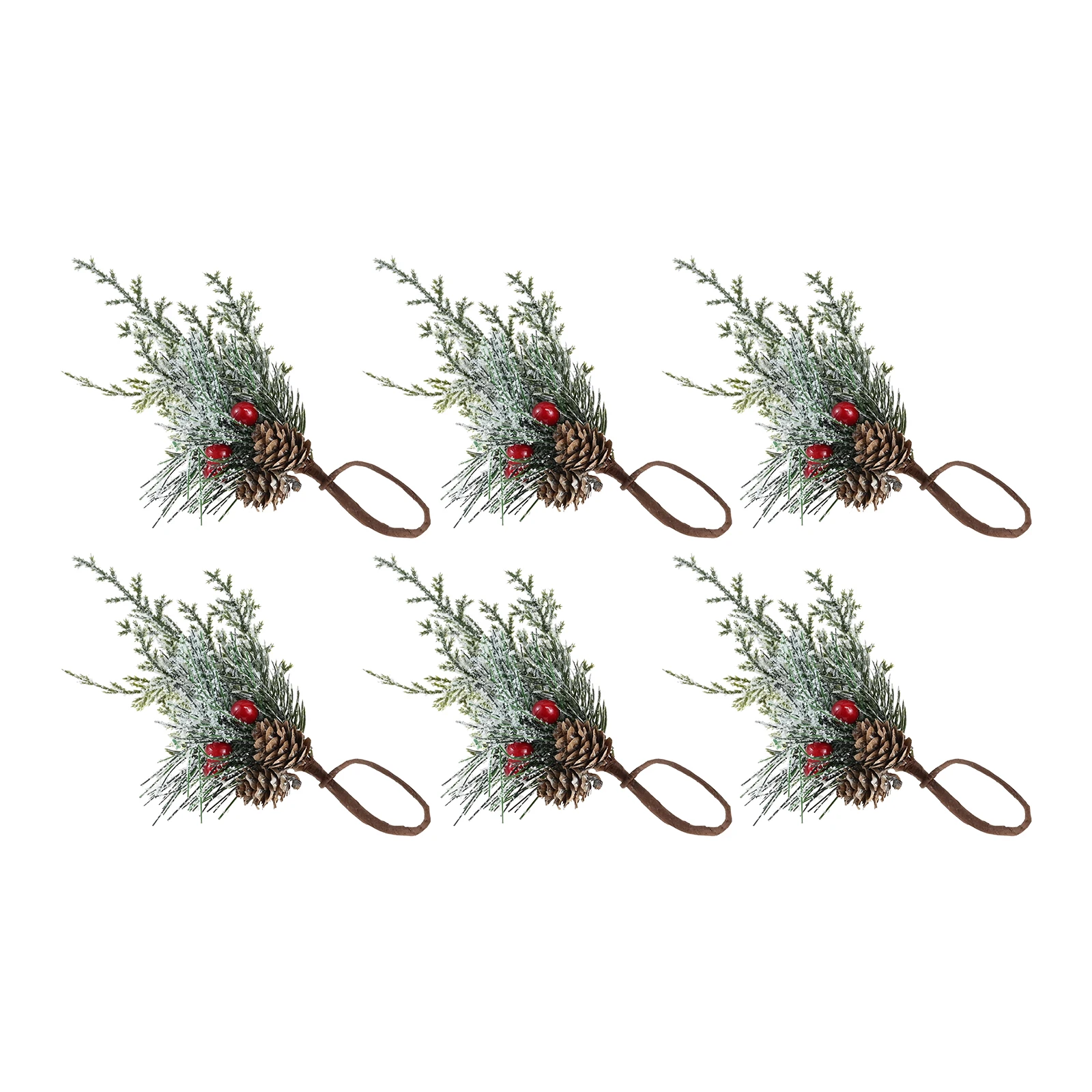 6Pcs Napkin Rings Christmas Napkin Ring Holders Christmas Decoration Anniversary Christmas Party Celebrations Graduations