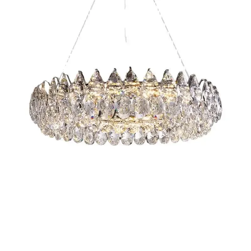 

French crystal master bedroom chandelier Italian light luxury living room dining room bedroom study luxury
