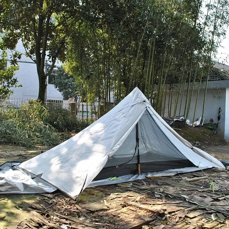 Imagem -06 - Tenda do Pólo de Trekking Ultraleve sem Pola Impermeável Leve Pessoa ao ar Livre Mochila Acampamento 12 Pessoa