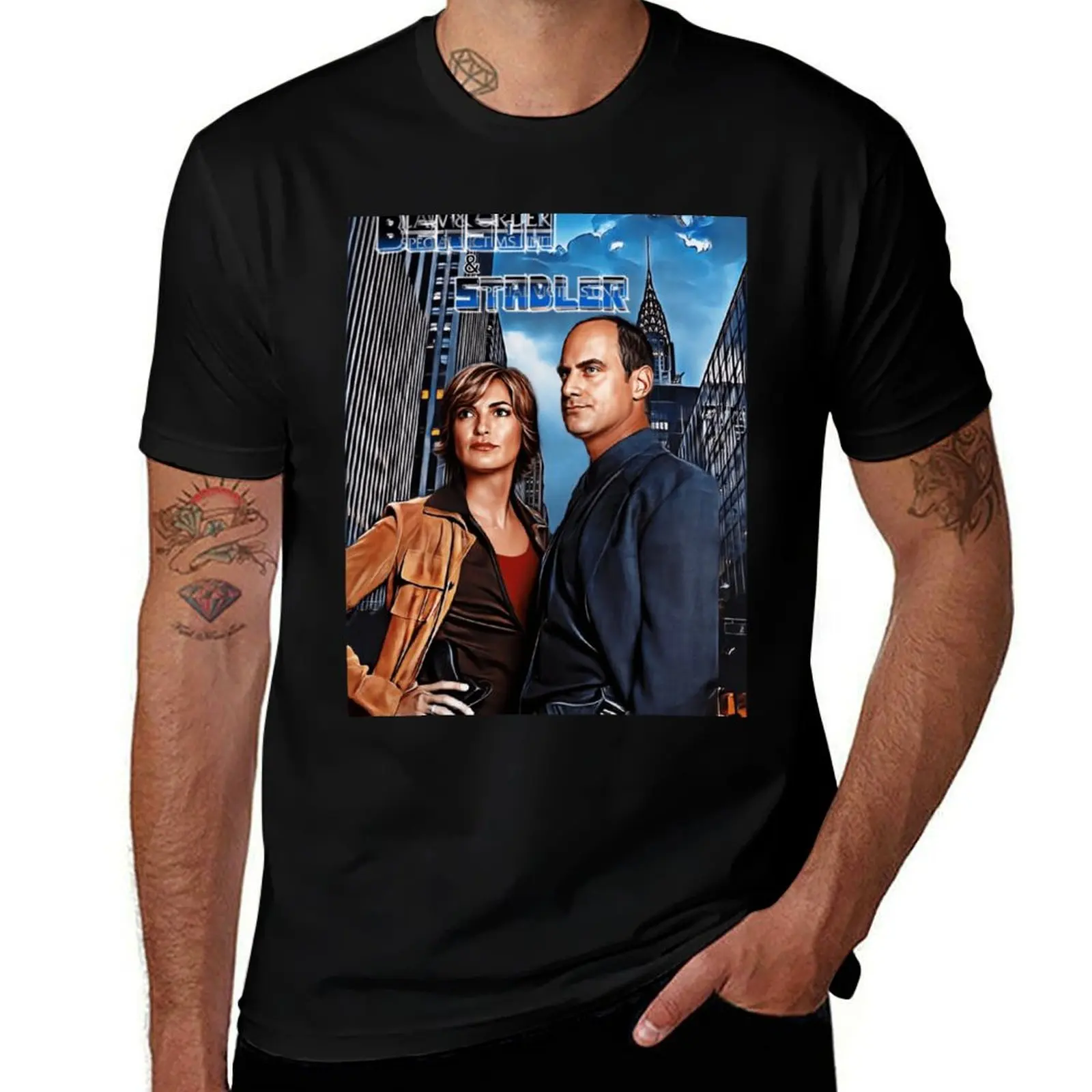 

Benson & Stabler Law and Order: SVU T-Shirt cotton t shirts man 100% t shirts with prints man t shirt heavy cotton T-shirt