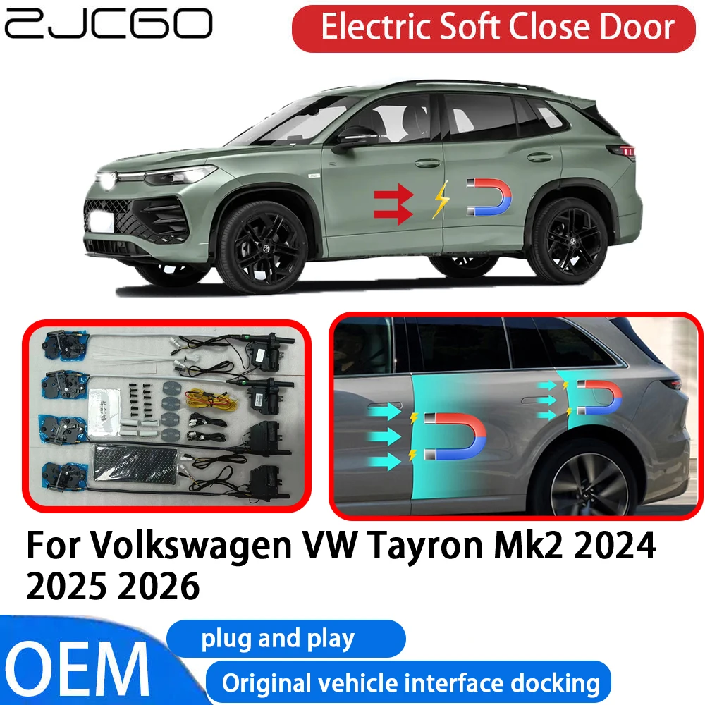 for Volkswagen VW Tayron Mk2 2024~2026 Car Automatic Electric Soft Close Door Closer System OEM Plug and Play Comfort Closing