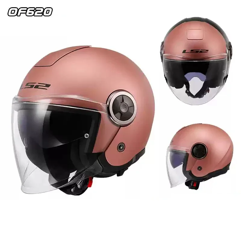 2025 LS2 OF620 كلاسيك التوأم أقنعة مفتوحة الوجه الخوذ دراجة نارية رجل حجم كبير دراجة كهربائية سكوتر دراجة نارية خوذات السلامة #2