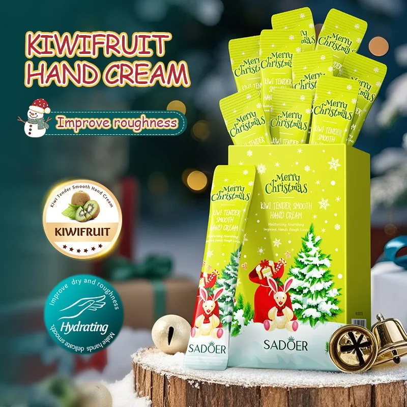

4mlx20PCS 2025 Christmas Kiwi Hand Cream - Nourishing & Crack Prevention Care