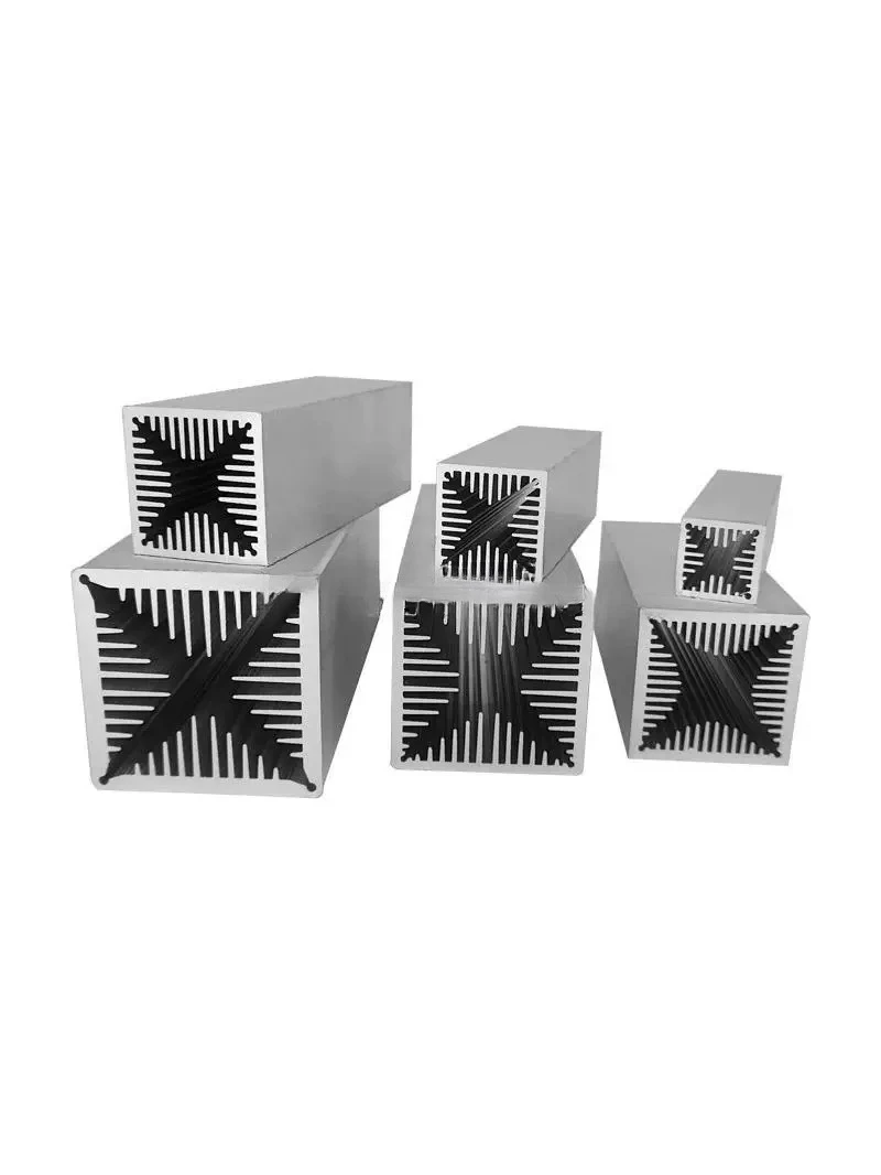 High Power Wind Tunnel Heat Sink, 80 * 80 * 200MM Aluminum Type Radiator