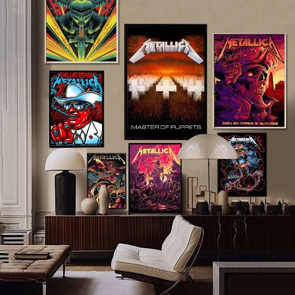 Banda de M-METALLICA, impresiones y carteles de buena calidad, pegatina de papel impermeable, carteles para cafetería y Bar, pegatinas de pared