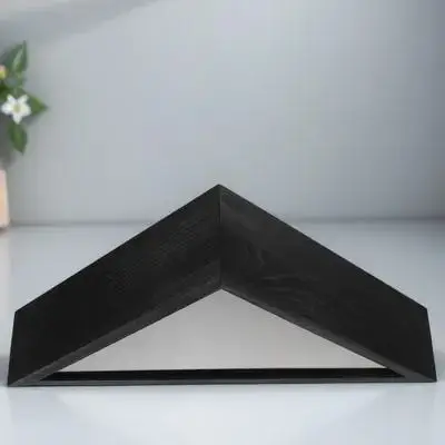 

Storage Box Wooden Triangle Case Wall Display With Protection Cover Display Box Wood Flag Holder Triangle Flag Container