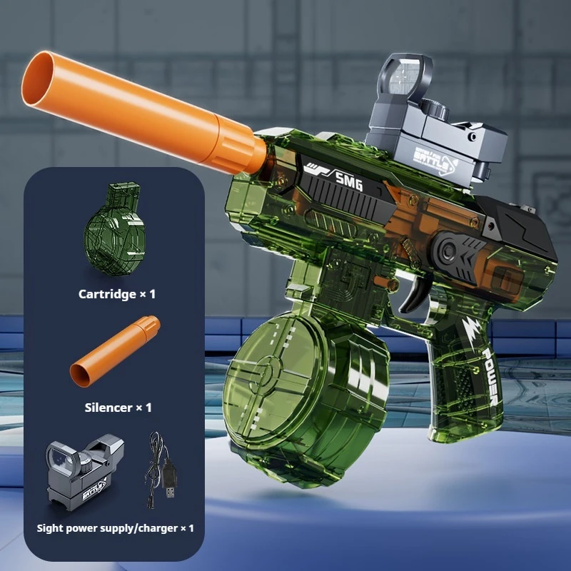 Hot Sales 2025 Ice Explosion Water Gun Fully Automatic Water Gun Toy High Speed Continuous Automatic Submachine Gun Children Toy