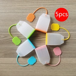 5pcs Silicone Tea Strainer Multiple Colour Herbal Spice Infuser Filter Diffuser Creative Tea Coffee Tools  Kichen Accessories