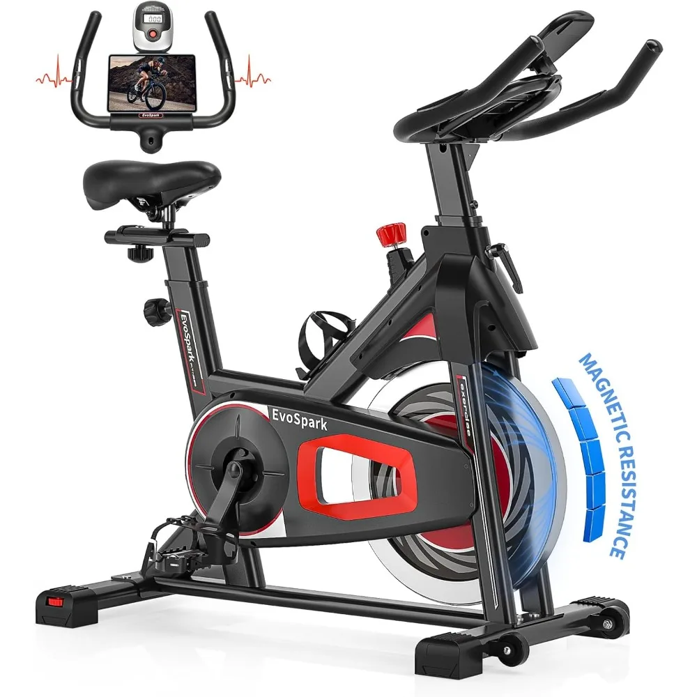 

Exercise Bike, Adjustment Magnetic Resistance, Super Silent Belt Drive Indoor Bike for Home Workout, Stationary Bike