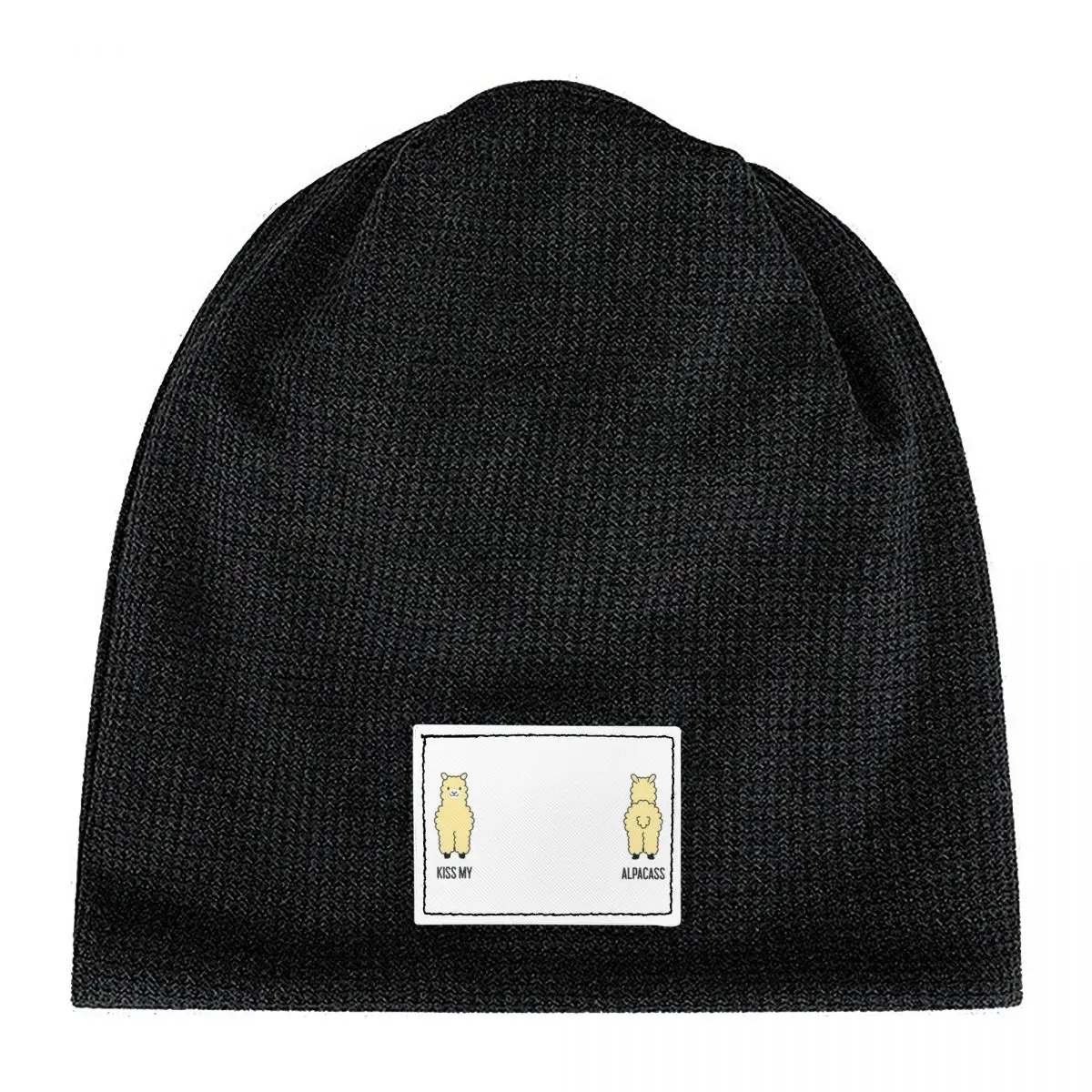 2-Sided Kiss My Alpacass Funny Alpaca Llama Skullies Beanies Hats Warm Autumn Winter Outdoor Cap Fleece-Lined Bonnet Caps