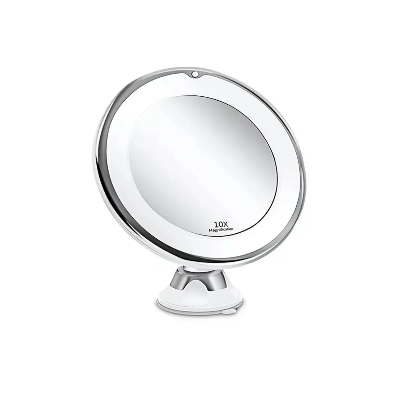 Illuminated 10x Magnifying Makeup Mirror with 360 Degree Rotation, 3 Color Lighting Modes, and Smart Switch - Ideal for Everyday