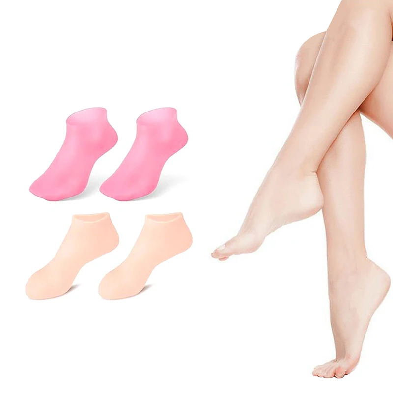 جوارب مرطبة للقدم، جوارب سيليكون للأقدام الجافة والمتشققة، جوارب للقدم النسائية للترطيب، تتميز بالتدليك