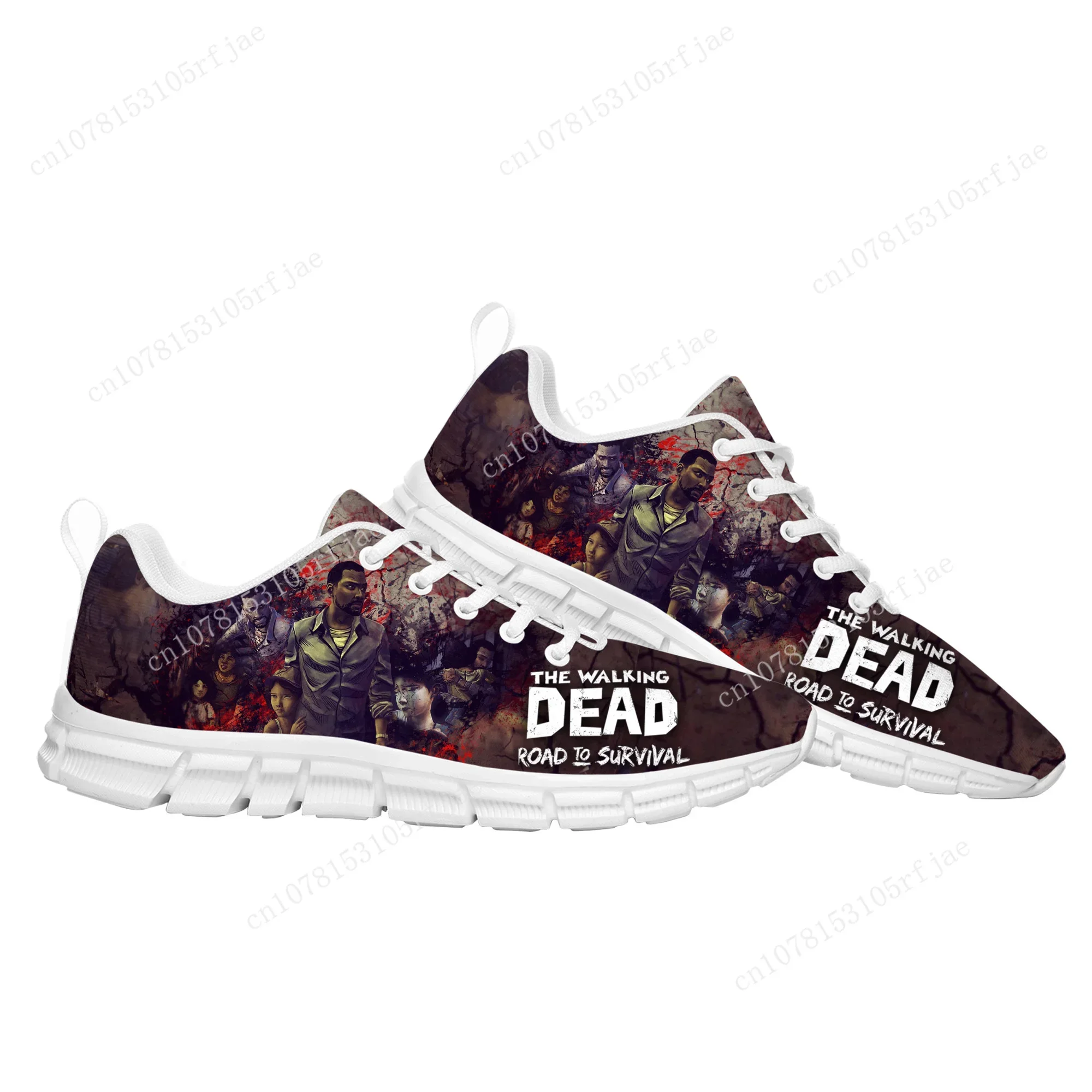 The Walking Dead Sapatos personalizados para homens e mulheres, tênis para jogos de desenhos animados, feitos sob medida, sapatos para casal, adolescente, esportes, alta qualidade, crianças