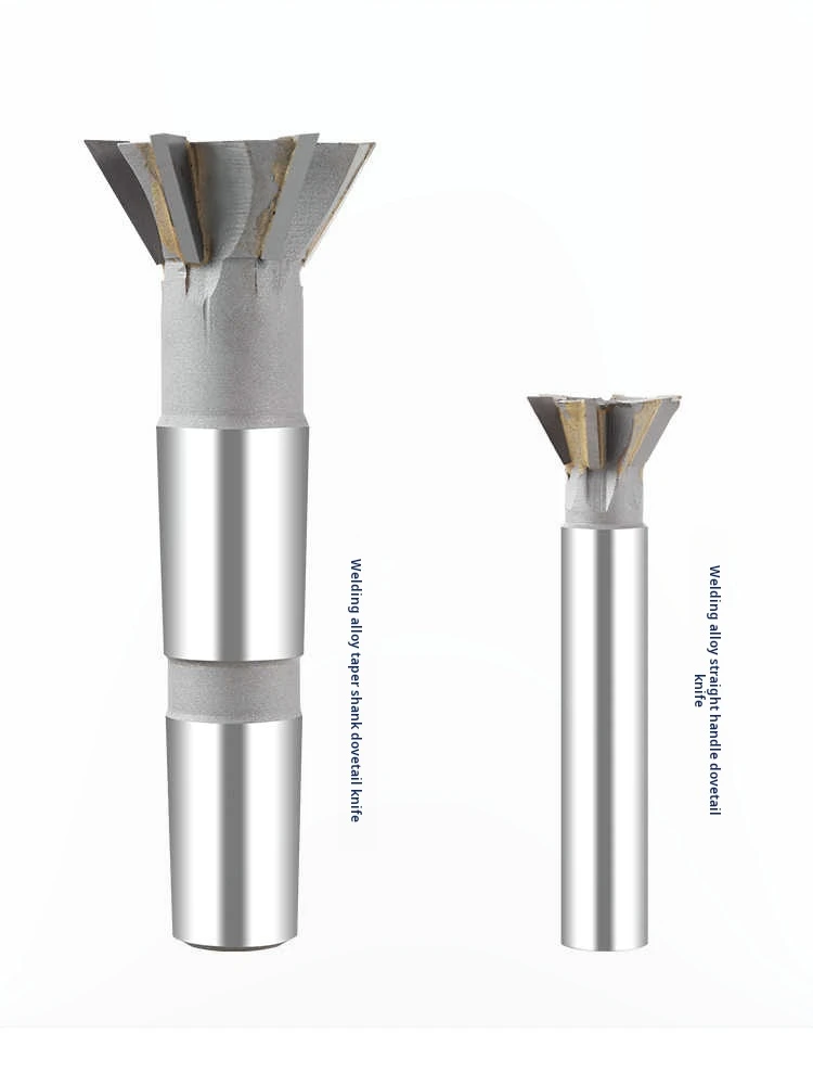 

YG8 Dovetail Groove Milling Cutter 45/55/60 Degrees Straight Shank Hard Alloy welded tungsten steel dovetail cutter 16MM 20MM