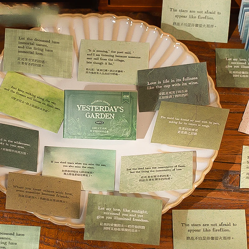 السيد ورقة 50 ورقة/كتاب كتاب المواد الإنجليزية، ورق مواد الشعر الرجعية عصر النهضة، هدايا عشاق فن الديكور المنزلي #4