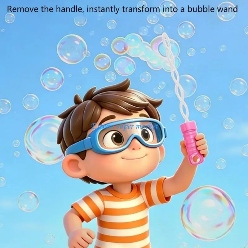 090B 6PCS Pull Back Type Water Bubble Wand Toy For Outdoor Water Adventures