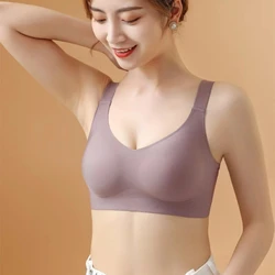 High-quality Large Size Soft Support Push-up Bra For Women, Seamless One-piece, Wire-free, Adjustable Sports Back Thin Bra