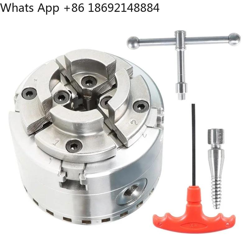 

Four-jaw self-centering woodworking chuck 4 inch PK96 1x8TPI thread, woodworking chuck for woodworking lathe