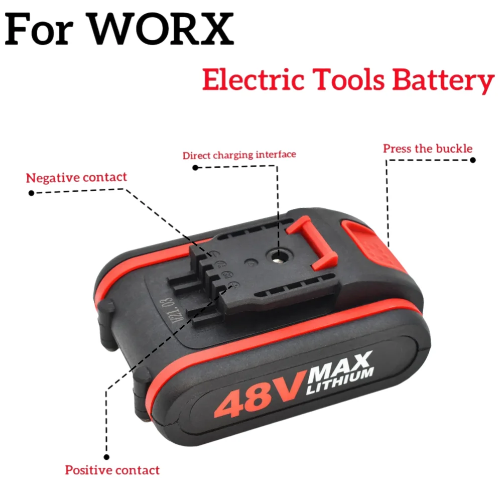 For Worx 48V 3000mAh high-Power Li-ion Battery Electric Tools And Chainsaws Battery With charger