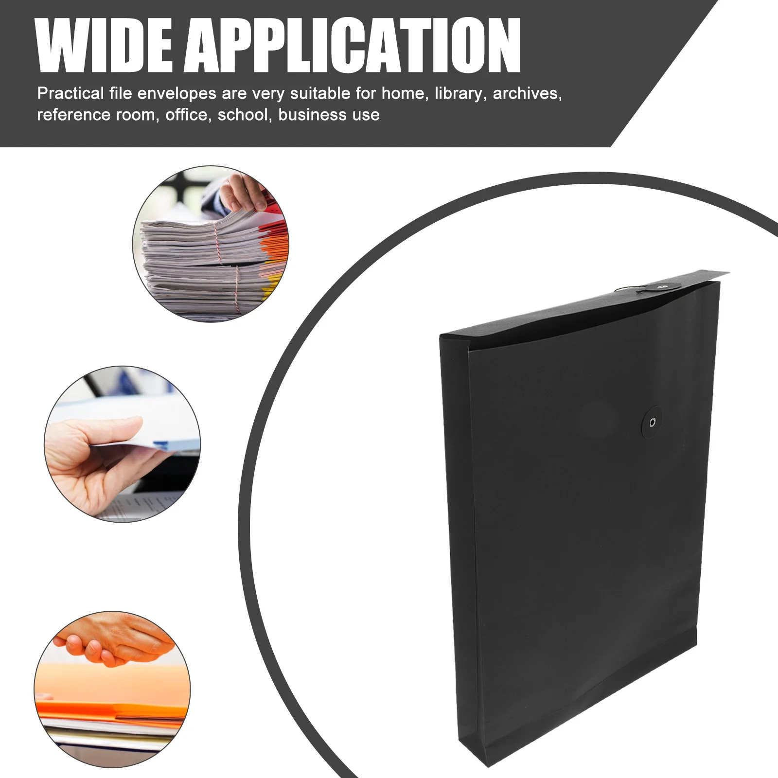 

Brown Kraft Paper Bag Document Organizer Office Supplies File Envelope for Documents