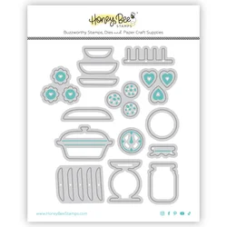 Hoosier Cabinet - Baking Add-On Christmas Cutting Dies for New 2024 Scrapbooking Paper Making Bee Frame Craft Card no Stamps
