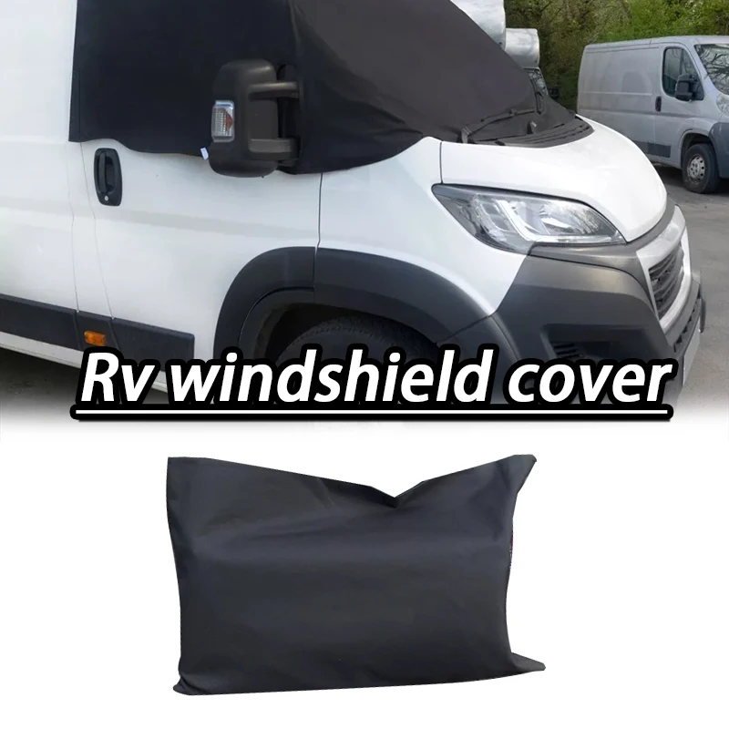 For Fiat Ducato Peugeot Boxer Citroen Relay 600D Oxford Fabric Car Windshield Blind Screen Cover With Snow& Sun Shield