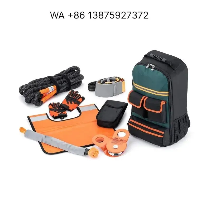 Wmwmnu for Heavy Duty Truck Recovery Kit with Shackle Tow Strap Snatch Block Winch Accessories Off-road Trailer Rescue High