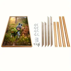 Aluminum Alloy Photo Frame Canvas Frame DIY Photo Frame Default Gold, Black to Note Poster Frame Larger than 60CM Needs Stitchin