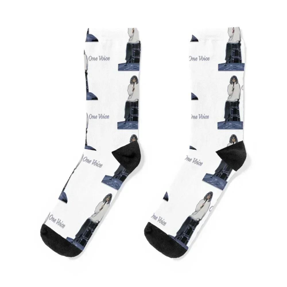 ONE VOICE BARBRA STREISAND Socks winter snow Men's aesthetic Socks For Man Women's