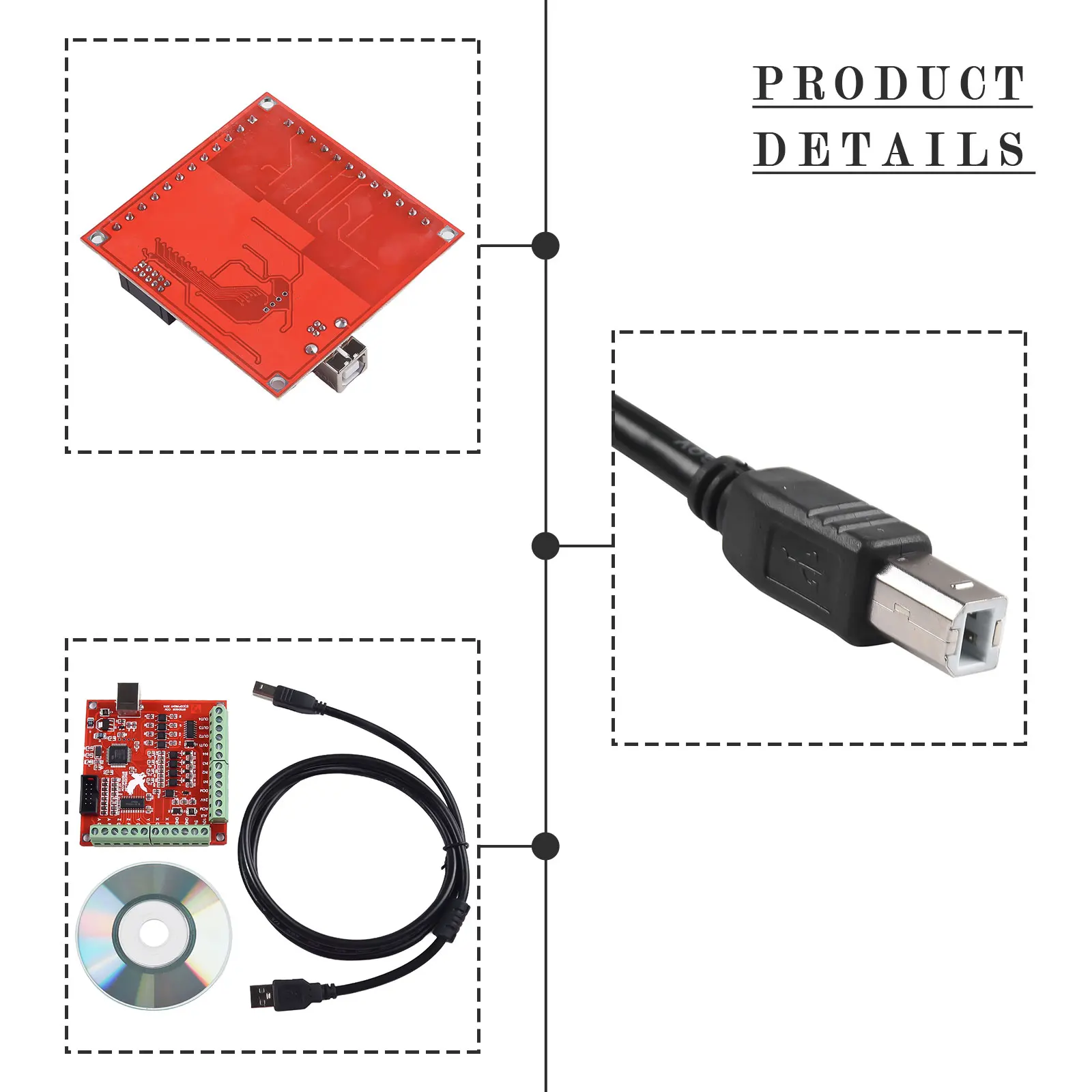 USB CNC Motion Controller 100KHz 4 For Breakout Board For Engraving Milling Machine Driver Interface Card